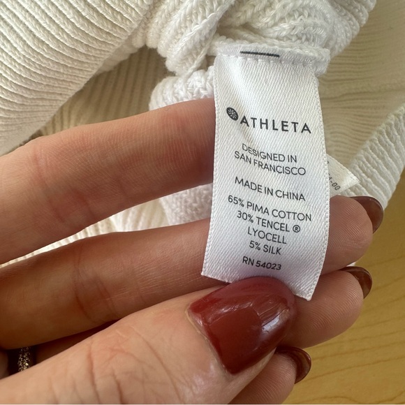 Athleta Rest Day Asym Crewneck Sweater In Sea Salt - Picture 6 of 7